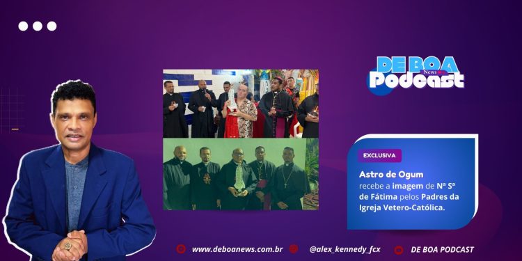 Astro de Ogum recebe a imagem de Nª. Sª. de Fátima pelos Padres da Igreja Vetero-Católica.