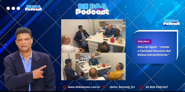 Astro de Ogum “recebe a Comissão Executiva dos ônibus extraordinários.”