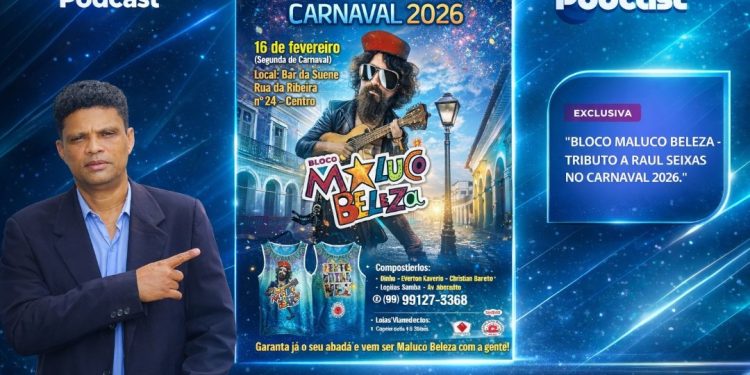 “Bloco Maluco Beleza – tributo a Raul Seixas no carnaval 2026.”